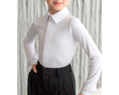Одежда для мальчиков - Рубашка-боди для мальчиков, ткань "Белый аист"