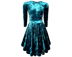 Рейтинговый костюм боди + юбка клеш (бархат мрамор)