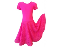 Одежда для девочек - Рейтинговое платье (гипюр розовый)